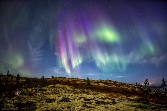 Northern lights in the sky over Murmansk region, Russia, photo 8